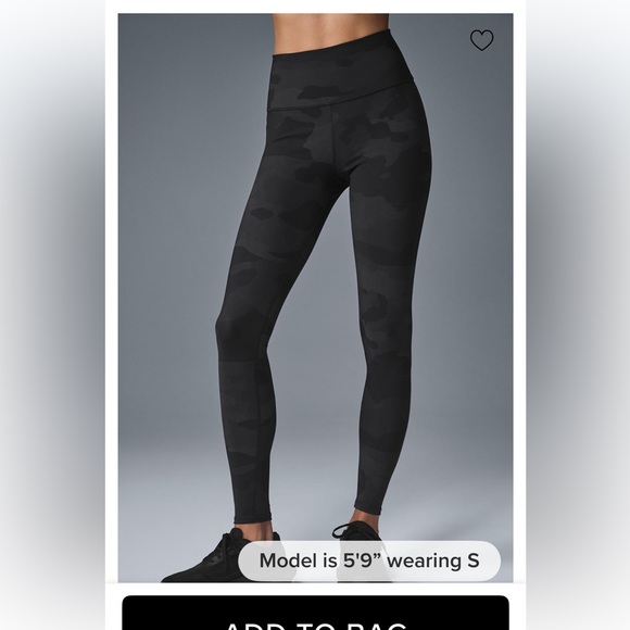 ALO Yoga Pants - ALO Yoga High-Waist Camo Vapor Legging-Blk Camo-S-NWT